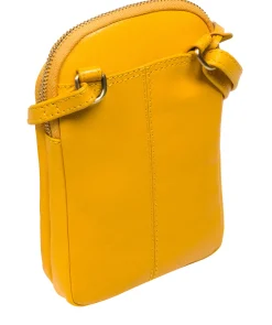 Leia' Lemon Drop Leather Cross Body Phone Bag