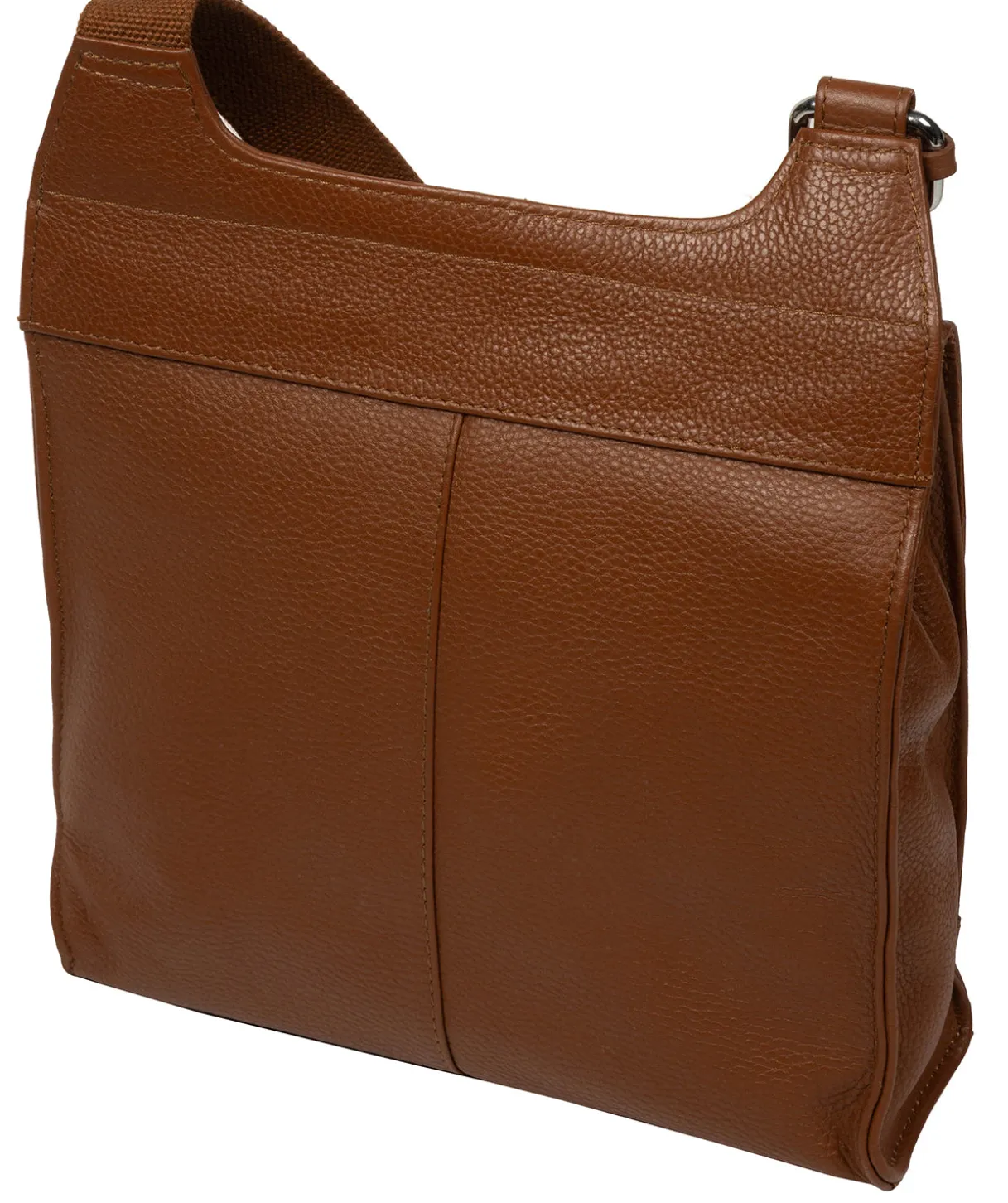 Leigh' Rich Tan Leather Cross Body Bag