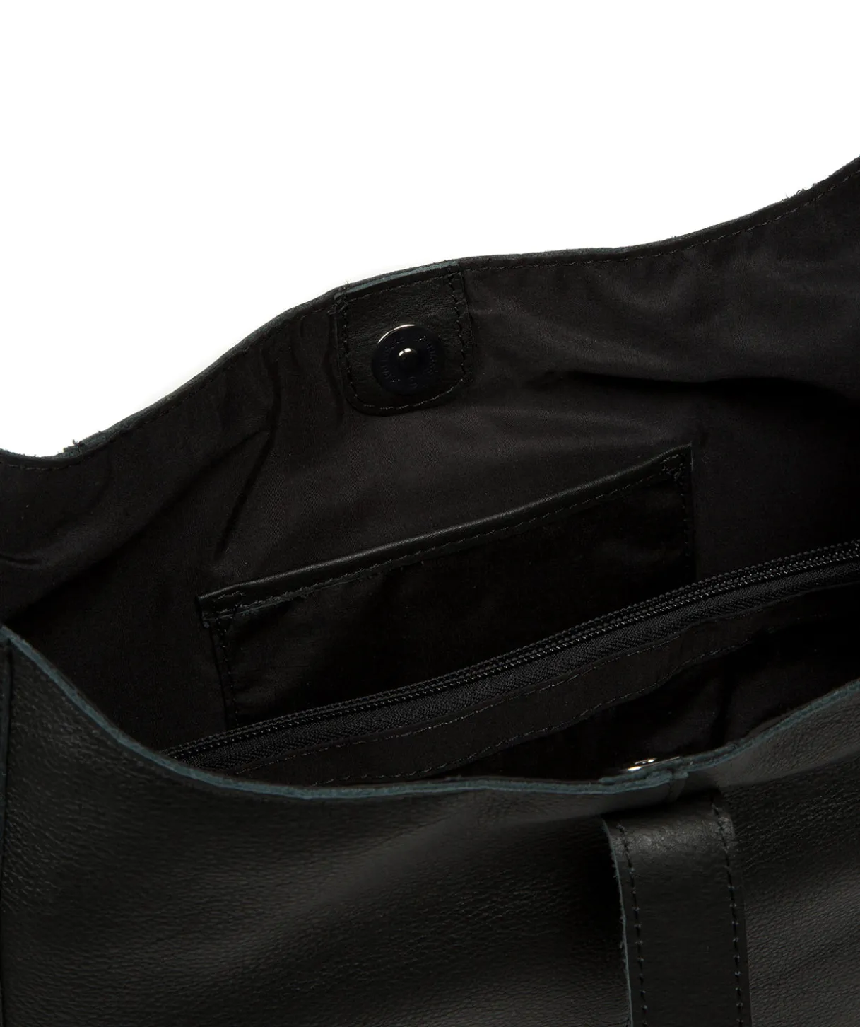 Leilani' Black Leather Shoulder Bag