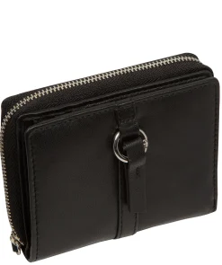Lena' Black Leather Purse