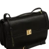 Leonie' Black Leather Cross Body Bag