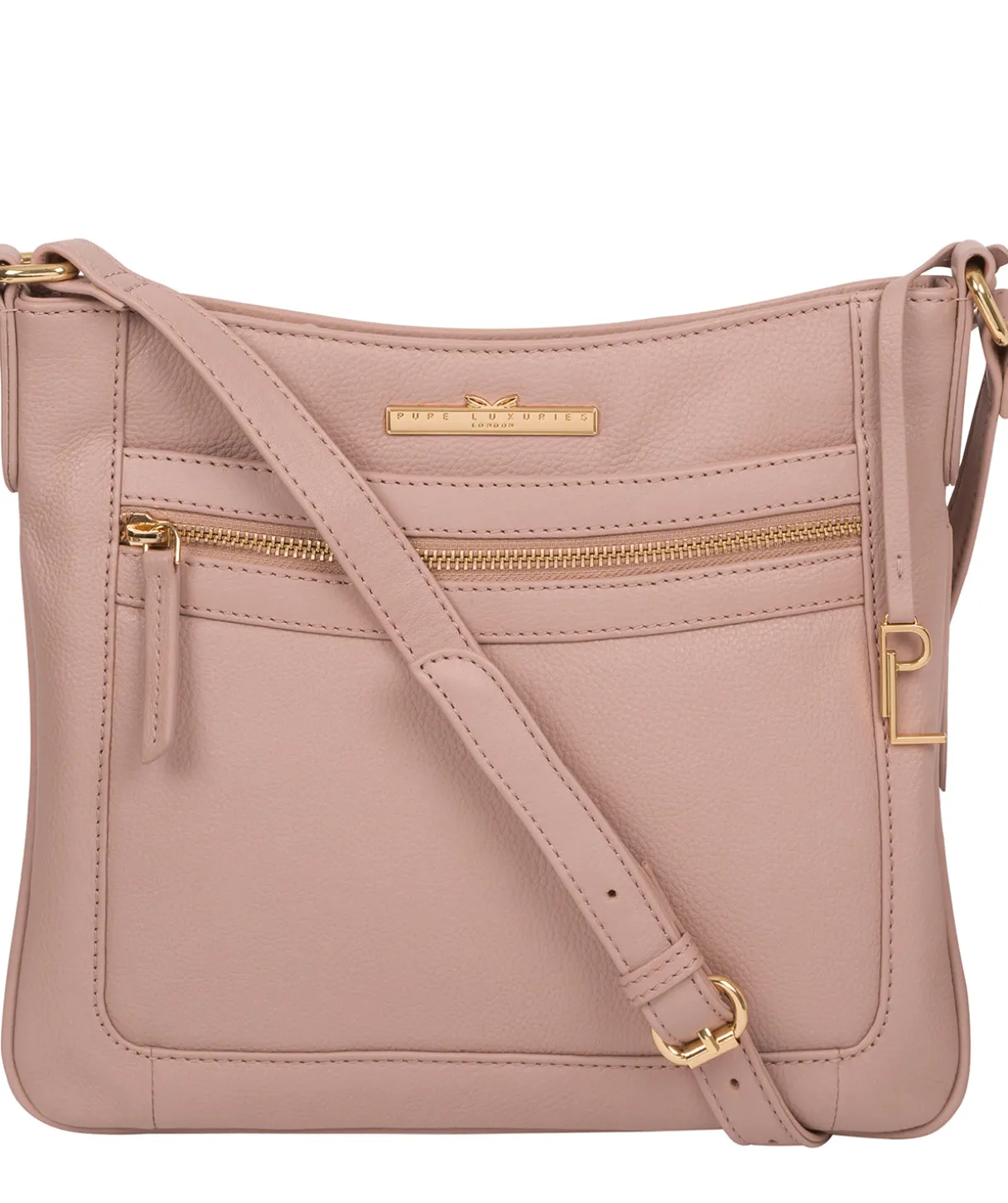Lewes' Blush Pink Leather Cross Body Bag