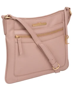 Lewes' Blush Pink Leather Cross Body Bag