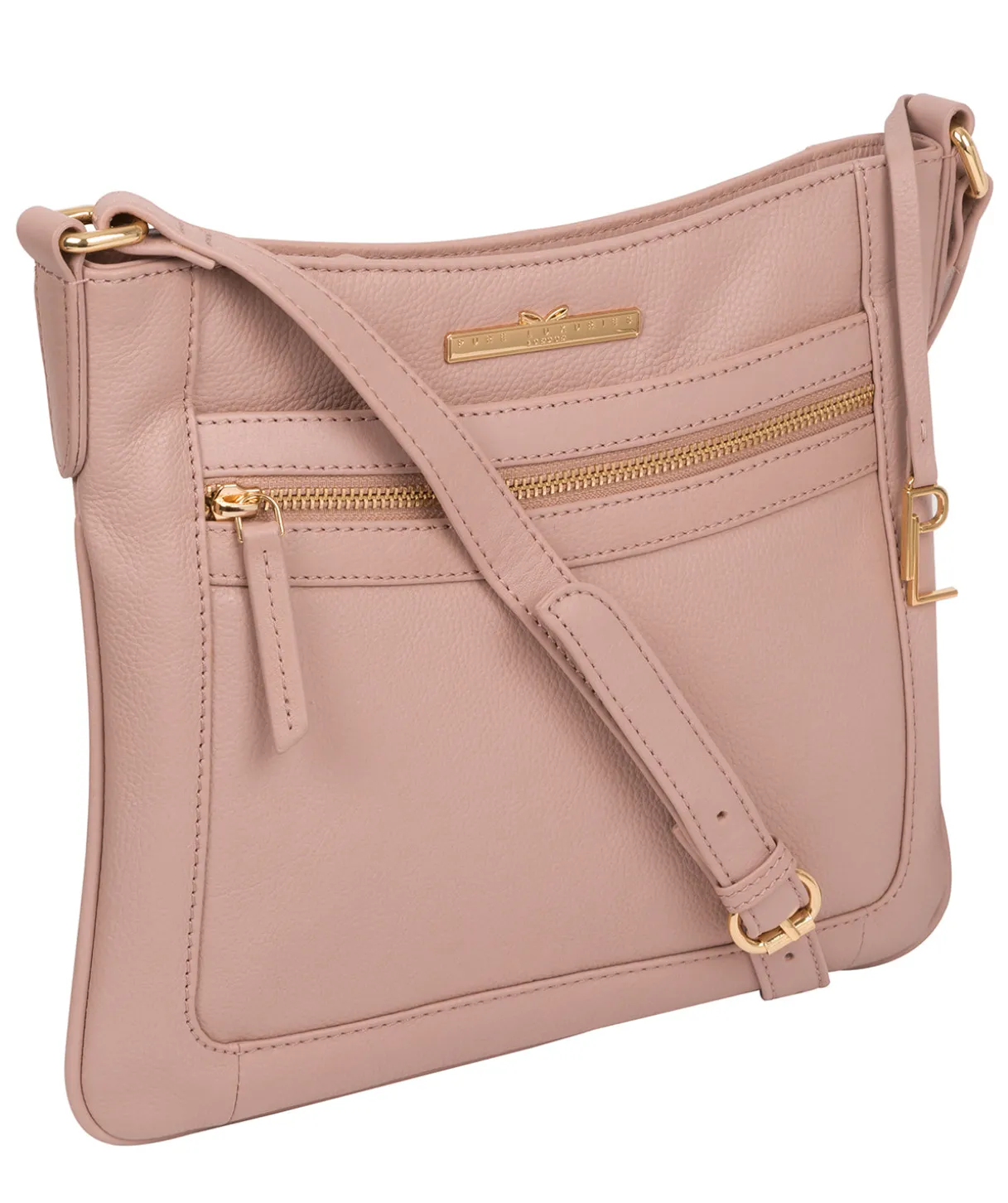 Lewes' Blush Pink Leather Cross Body Bag