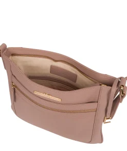 Lewes' Blush Pink Leather Cross Body Bag