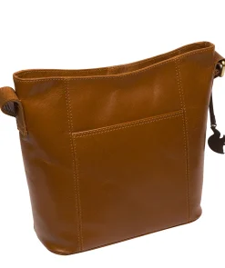 Liberty' Dark Tan Leather Shoulder Bag
