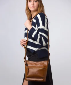 Liberty' Dark Tan Leather Shoulder Bag