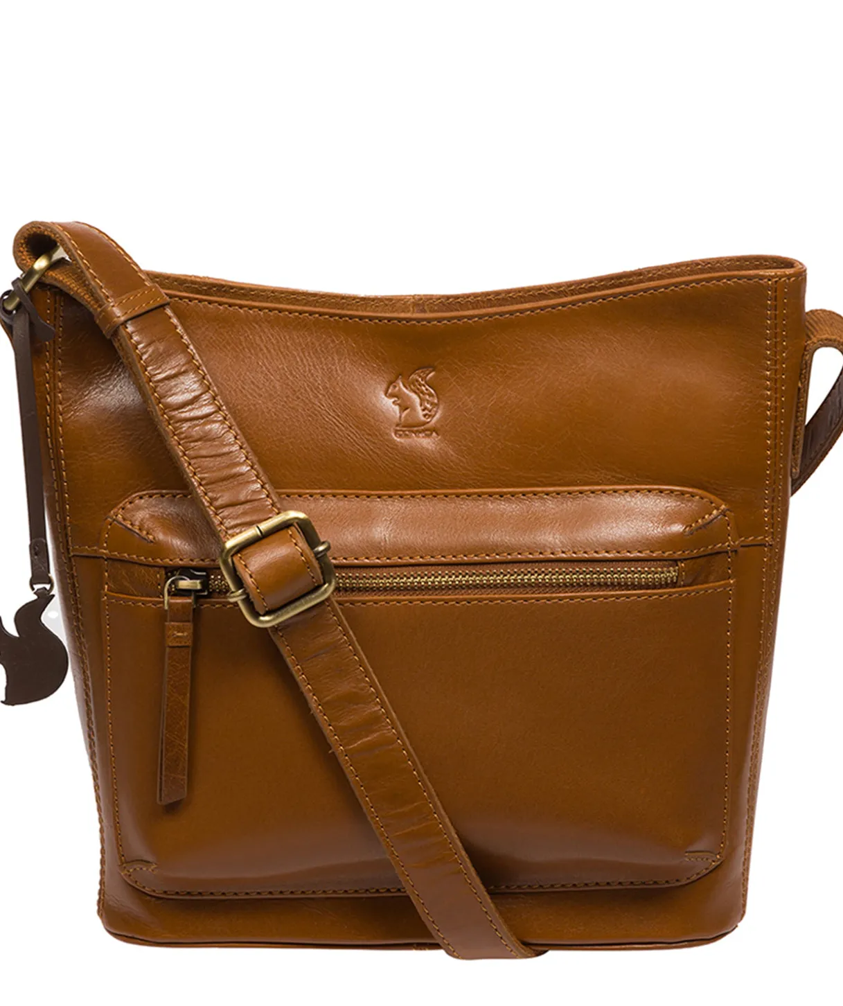 Liberty' Dark Tan Leather Shoulder Bag
