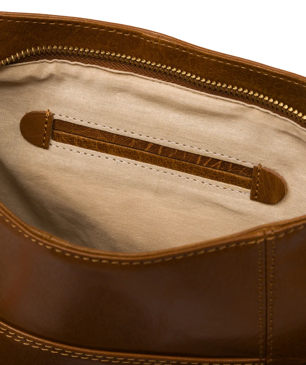 Liberty' Dark Tan Leather Shoulder Bag
