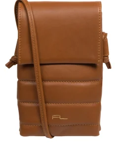 Lilian' Oak Nappa Leather Cross Body Phone Bag
