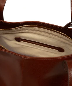 Lilou' Conker Brown Leather Handbag