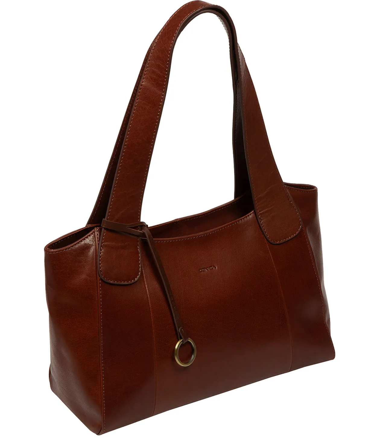 Lilou' Conker Brown Leather Handbag