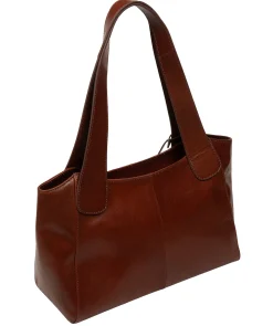 Lilou' Conker Brown Leather Handbag