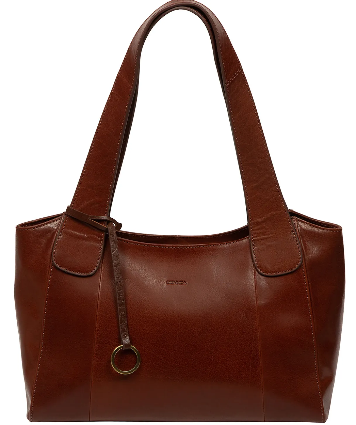 Lilou' Conker Brown Leather Handbag