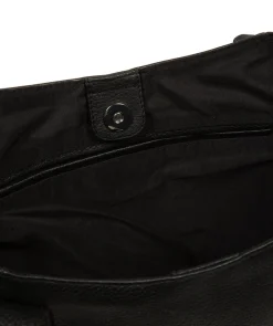Lisette' Black Leather Tote Bag