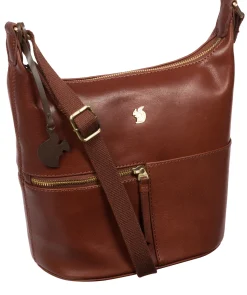 Little Kristin' Conker Brown Leather Shoulder Bag