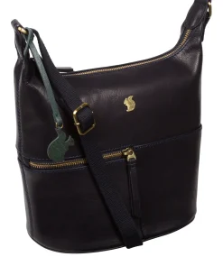 Little Kristin' Navy Leather Shoulder Bag