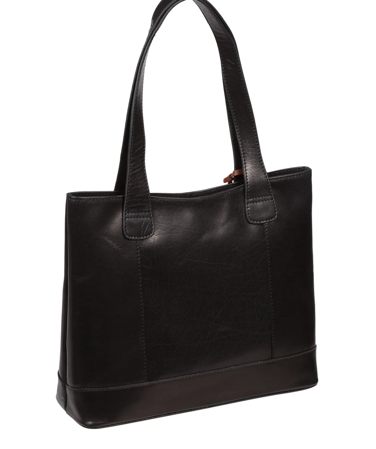 Little Patience' Black Leather Tote Bag