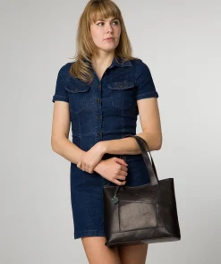 Little Patience' Navy Leather Tote Bag