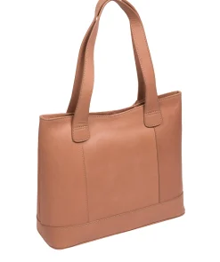 Little Patience' Subtle Pink Leather Tote Bag