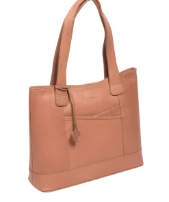 Little Patience' Subtle Pink Leather Tote Bag
