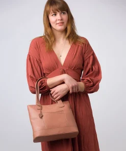 Little Patience' Subtle Pink Leather Tote Bag