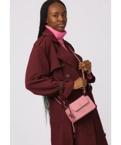 Little Wonder' Blush Leather Cross Body Clutch Bag