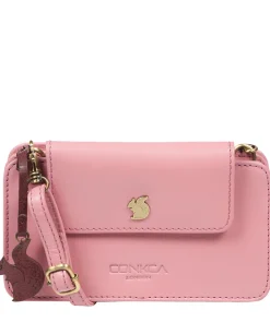 Little Wonder' Blush Leather Cross Body Clutch Bag