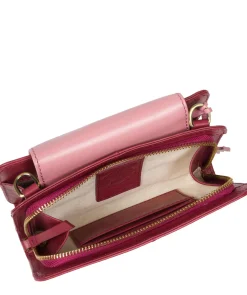 Little Wonder' Orchid & Blush Leather Cross Body Clutch Bag
