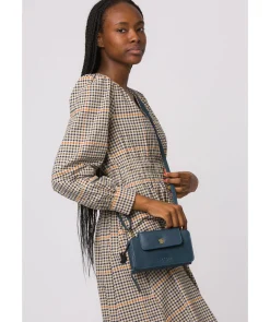 Little Wonder' Snorkel Blue Leather Cross Body Clutch Bag