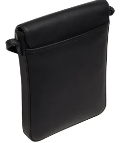 Lyra' Black Leather Cross Body Phone Bag