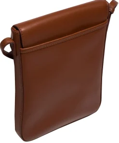 Lyra' Caramel Leather Cross Body Phone Bag