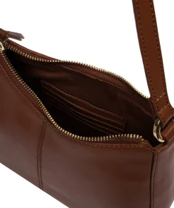 Mable' Caramel Leather Evening Bag