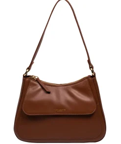 Mable' Caramel Leather Evening Bag