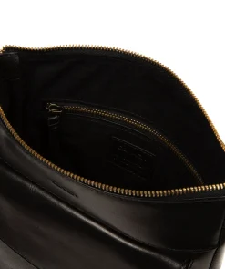 Maeve' Black Leather Cross Body Bag