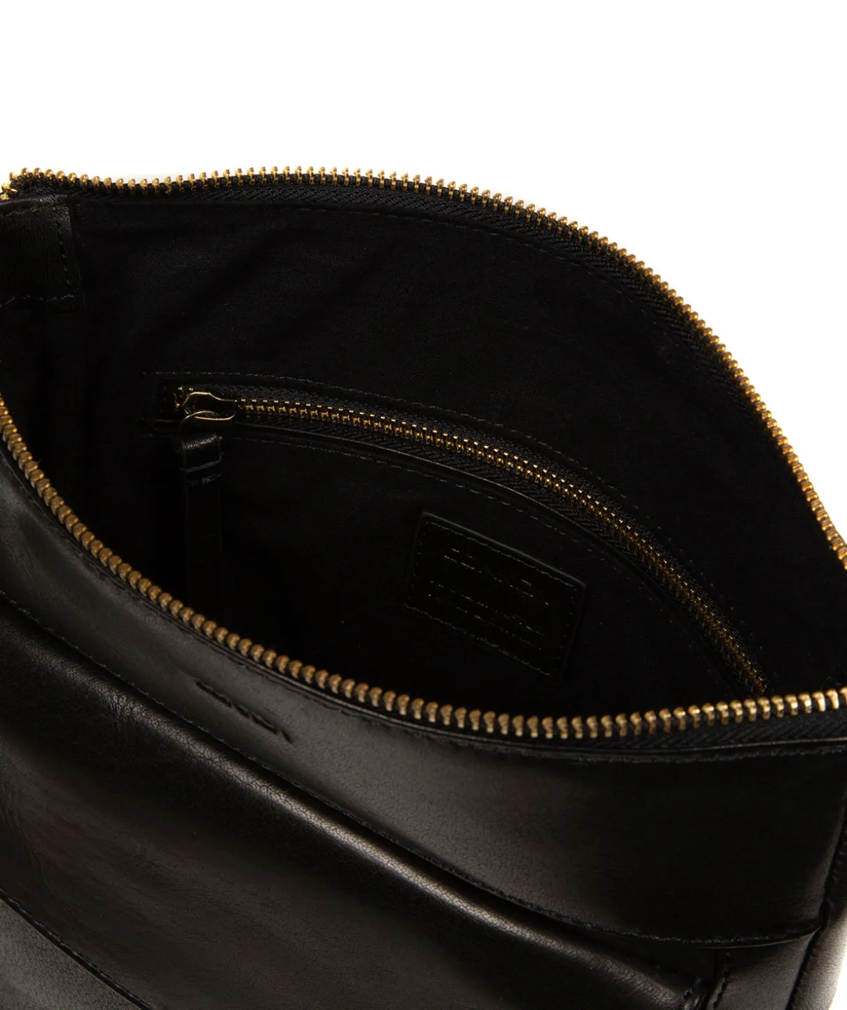 Maeve' Black Leather Cross Body Bag