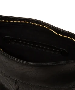 Malin' Black Leather Cross Body Bag