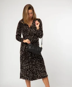 Marcelline' Black Leather Evening and Clutch Bag