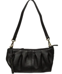 Marcelline' Black Leather Evening and Clutch Bag