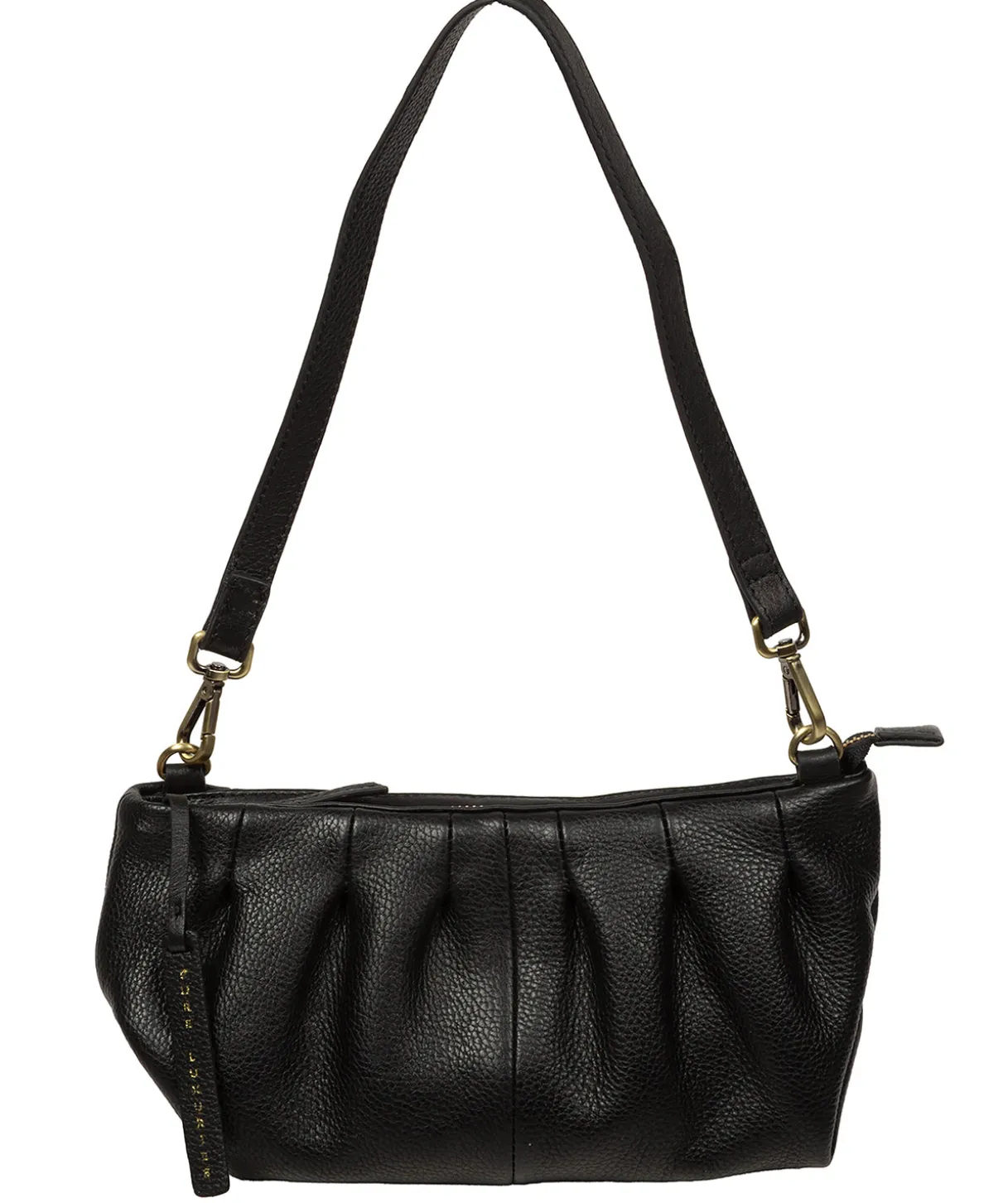 Marcelline' Black Leather Evening and Clutch Bag