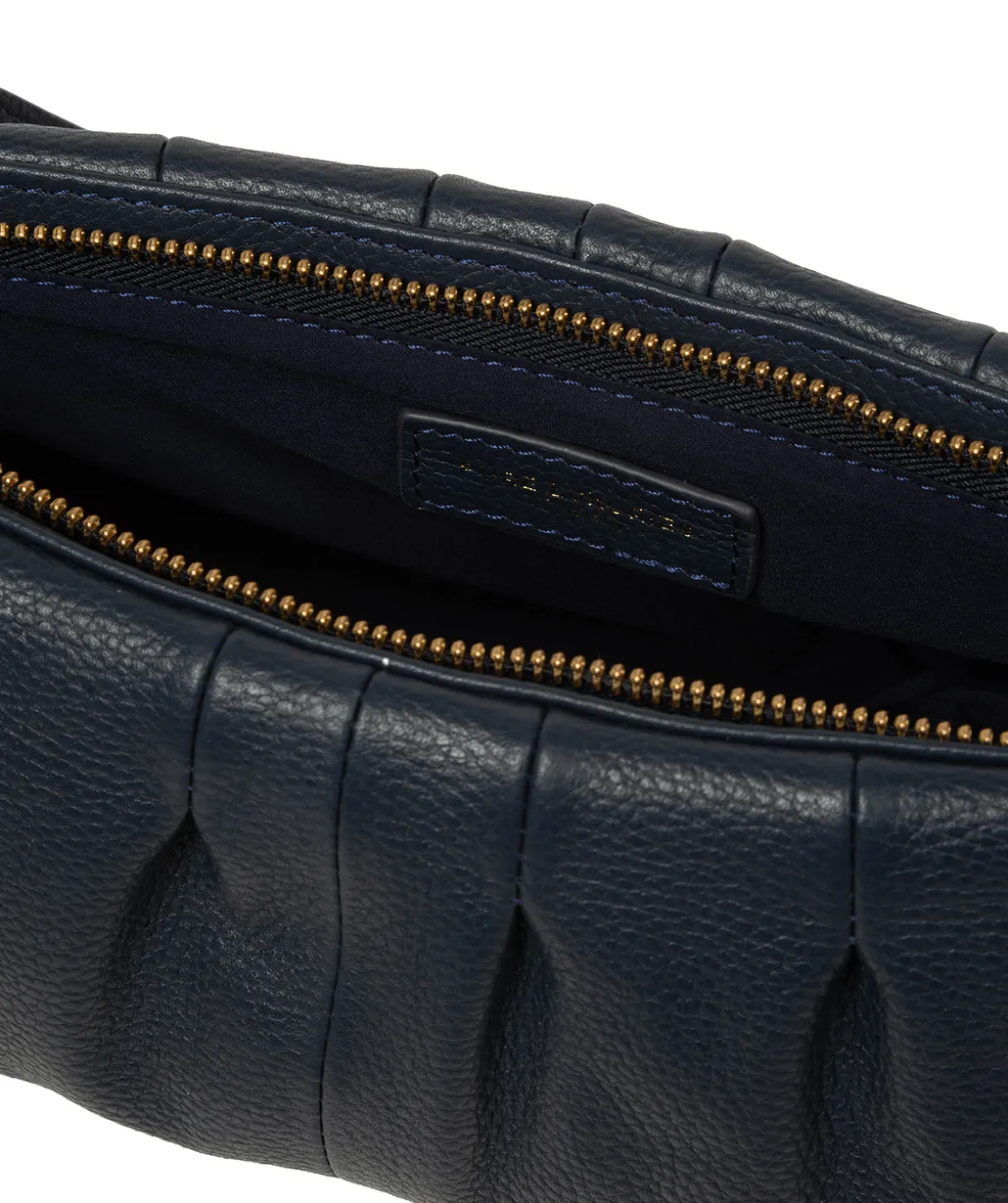 Marcelline' Navy Leather Evening and Clutch Bag