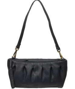 Marcelline' Navy Leather Evening and Clutch Bag