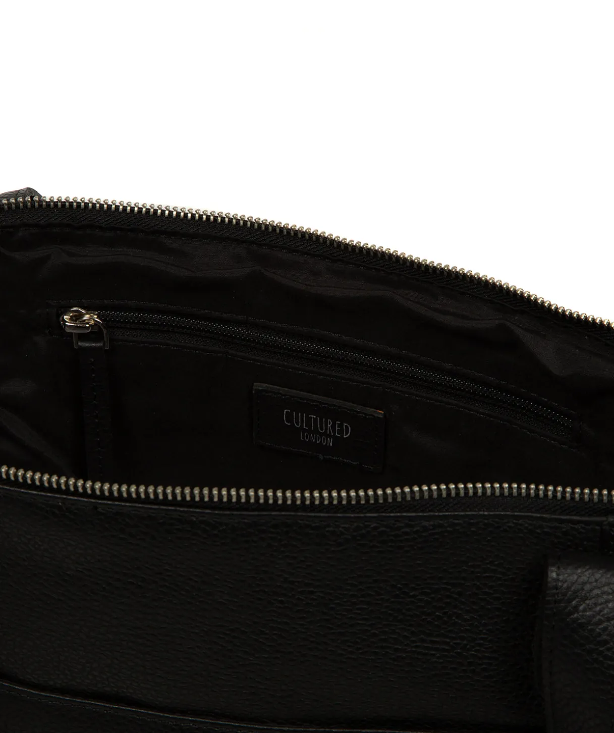 Marina' Black Leather Tote Bag