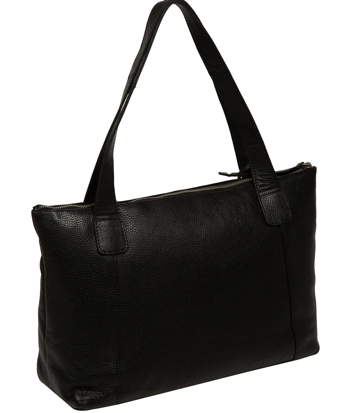 Marina' Black Leather Tote Bag