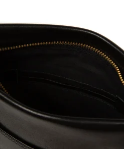 Marissa' Black Leather Cross Body Bag