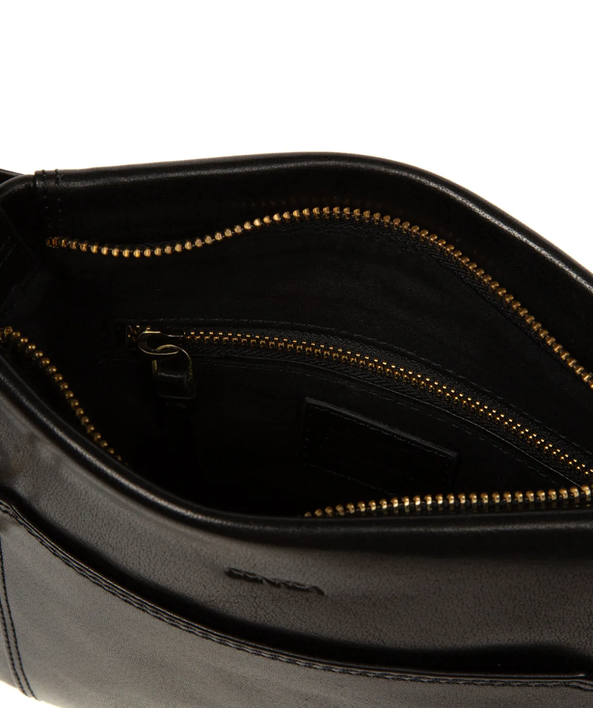 Marissa' Black Leather Cross Body Bag