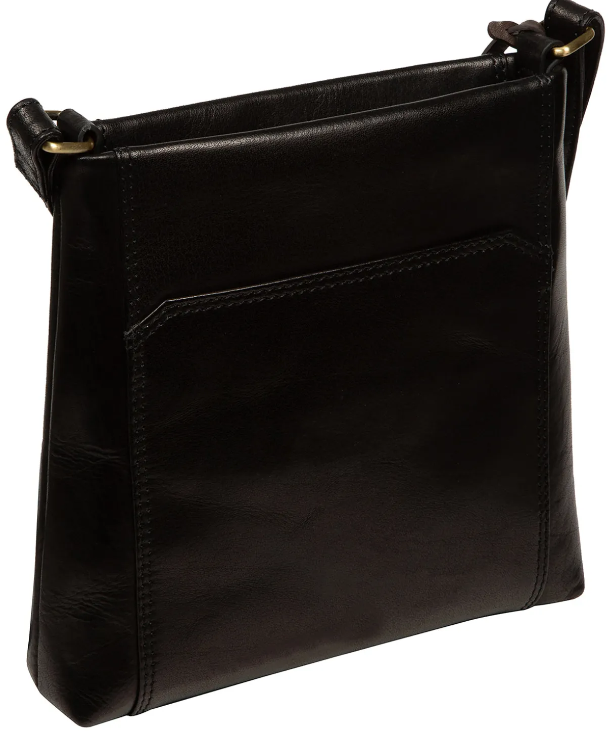 Marissa' Black Leather Cross Body Bag