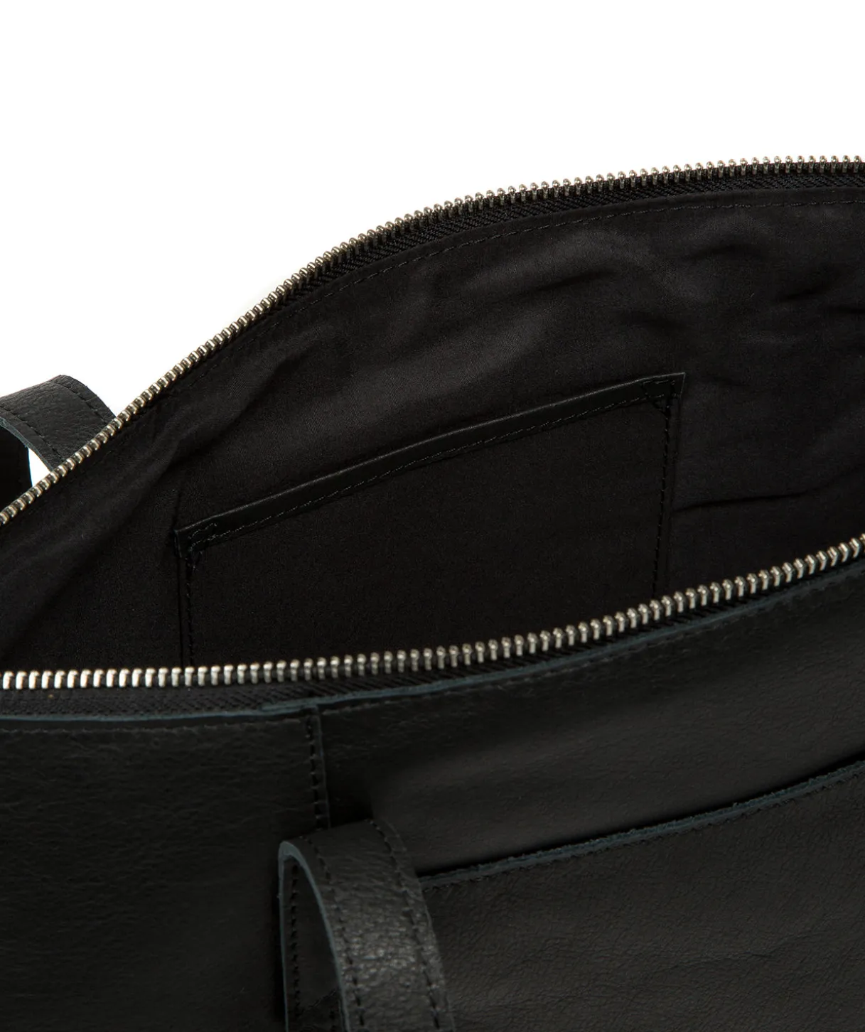 Marlowe' Black Leather Tote Bag