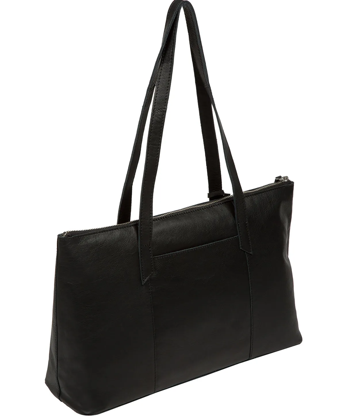 Marlowe' Black Leather Tote Bag