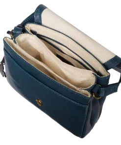 Marta' Snorkel Blue Leather Cross Body Bag